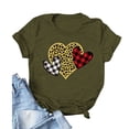 thumbnail image 2 of Hauts d'Été pour Femmes 2023 Chandail pour Femmes Amour Imprimé Léopard T-shirt à Manches Courtes Hauts, 2 of 3