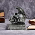 thumbnail image 4 of RKSTN halloween decroations Ravens Skull Home Decor Book Shelf Decor Ravens Perching Skeleton Statues For Tabletop Desk Office Home, 4 of 6