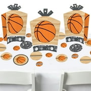 Big Dot of Happiness Nothin’ But Net - Basketball - Baby Shower or Birthday Party Decor and Confetti - Terrific Table Centerpiece Kit - Set of 30