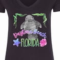 thumbnail image 4 of Inktastic Daytona Beach Florida Cute Swimming Manatee Women's V-Neck T-Shirt, 4 of 5