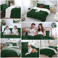 thumbnail image 6 of Green Leopard Print Queen Size Comforter Set, Luxury Animal Fur Pattern Retro Bedding for All Seasons, 4 Pcs Bed Set, 1Quiltcover (90"x92") ,1Sheet(94"x116"), 2Pillowcases (30"x20"), 6 of 9