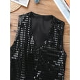 thumbnail image 6 of iiniim Kids Girls Sparkle Sequins Jazz Hip Hop Dance Vest Top Stage Performance Party Waistcoat, 6 of 7