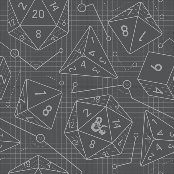 RoomMates RMK12625RL Papier Peint Autocollant Dungeons et Dragons, Noir