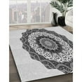 thumbnail image 3 of Ahgly Tapis Rond Lavable en Machine Intérieur Transitionnel Gris Foncé, 6 Pieds Rond, 3 of 7