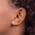 thumbnail image 3 of Sterling Silver 6mm Round Snap Set Cz Stud Earrings (6 X 6) Made In United States qe1005, 3 of 5