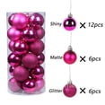 thumbnail image 3 of Bolas de Navidad, 24 piezas, 3/4/6/8 cm, adornos colgantes para árbol de Navidad, bolas de plástico para colgar, decoración para fiestas en el hogar, suministros para Navidad y Año Nuevo, 3 of 5