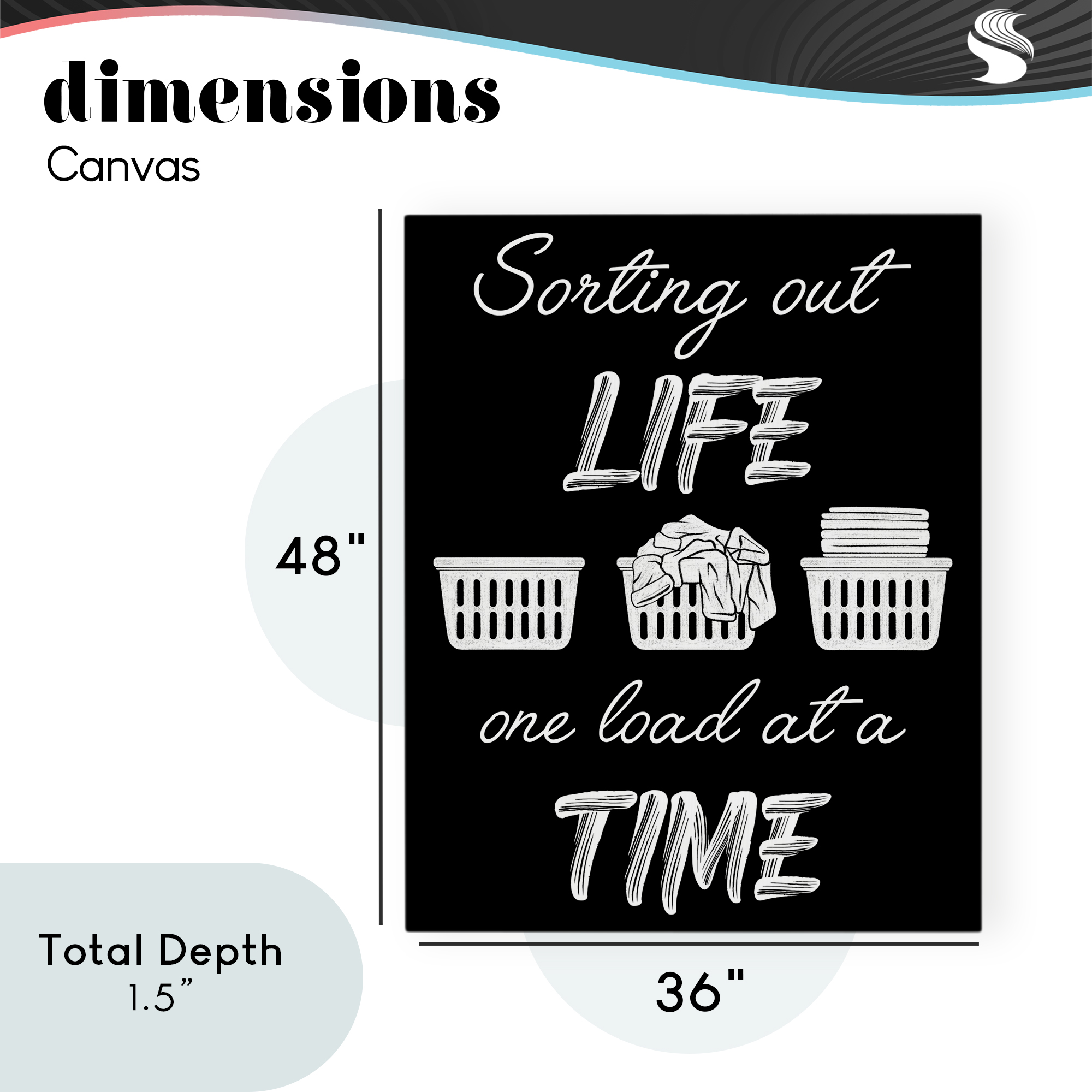 Sorting Out Life Laundry Canvas Wall Art, design by Marcus Prime