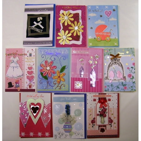 - Handmade Greeting Cards Assorted Occasions 10 Pack