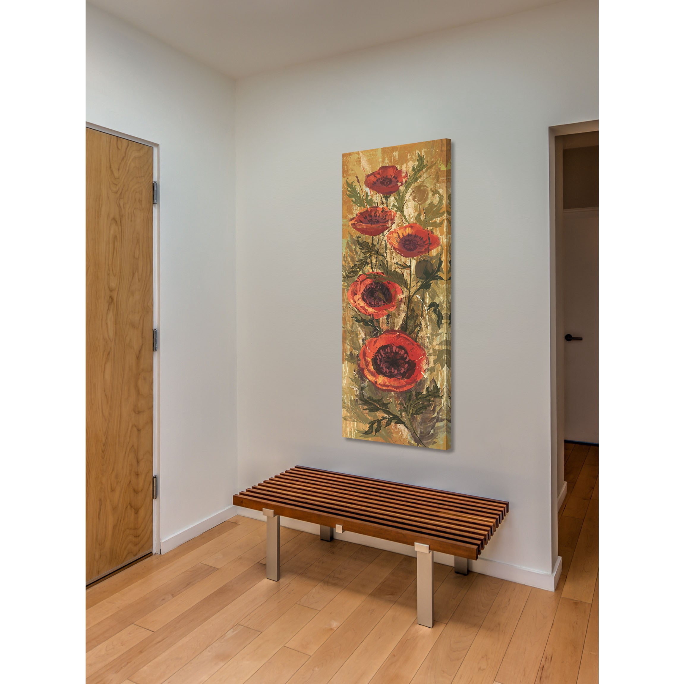 Marmont Hill "Floral Frenzy Red II" Painting Print on Canvas