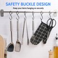 thumbnail image 2 of 8 Piece S Hooks 3.5 Inch Metal Safety Buckle Shaped Kitchen Bathroom Closet Black, 2 of 6
