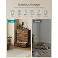 thumbnail image 3 of Dresser for Bedroom, Chest of Drawers, Steel, MDF, 8 Non-Woven Fabric Drawers, Storage Organizer Unit, Closet, Entryway, Rustic Brown and Ink Black LGS124B02S, 3 of 5