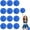 Mixed Blue, variant on 12 Pcs Cheerleading poms,pom poms Cheerleading with Finger Holes Metallic Foil Cheer Pom Pomsfor Dance, Matches, Team Spirit Sports (Mixed Blue)