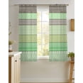 thumbnail image 4 of Sage Green Grey Boho Sheer Curtains 39 Inch Length 2 Panels Set for Living Room/Bedroom, Vintage Ethnic Tribe Abstract Art Kitchen Curtains Grommet Semi-Sheer Curtains Window Treatments 27.5"x39"x2, 4 of 7