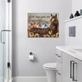 thumbnail image 5 of Horse Wall Art Farmhouse Horse Sunflower Pictures Wall Decor Rustic Hummingbird Canvas Prints Country Scenery Painting God Says You Are Artwork Home Decoration for Kitchen Living Room Bathroom 12"x16", 5 of 6