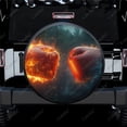 thumbnail image 1 of Two Fists Hitting Polyester Universal Spare Wheel Tire Cover Custom Tire-Covers for Trailer RV SUV Truck Camper, 1 of 5