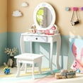 thumbnail image 2 of Costway Kids Vanity Set Makeup Table & Chair Sweet Accessories Included Storage Drawer, 2 of 10