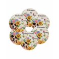 thumbnail image 7 of 15 Inch Round Placemats Set of 6, Spring Dog Non Slip Heat Insulation PP Table Mats, Rustic Watercolor Botanical Floral Sunflower Washable Place Mats for Kitchen Dining Party Table Decor, 7 of 7