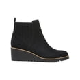 thumbnail image 3 of LIFE STRIDE Womens Black Goring Water Resistant Cushioned Zenith Round Toe Wedge Zip-Up Booties 8 M, 3 of 3