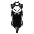 thumbnail image 1 of Gibobby Ropa interior mujer Lencería de dos piezas para mujer, sexy con encaje floral, escote en V profundo, brasier inalámbrico y tanga exótico(Negro, G), 1 of 4