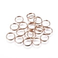 thumbnail image 2 of 20pc 8x1mm 304 Stainless Steel Split Rings Double Loops Jump Rings Single Wire: 0.5mm Rose Gold, 2 of 2