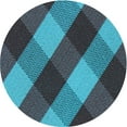 thumbnail image 1 of Ahgly Company Indoor Round Patterned Bright Turquoise Blue Area Rugs, 4' Round, 1 of 6