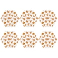 thumbnail image 2 of Pofeuu Squirrel Playing Print Leather Coasters Set of 6, Round Cups Mugs Mat Pad for Home Kitchen Heat Resistant Drink Coasters,Hexagon, 2 of 7