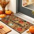 thumbnail image 6 of Horivan Fall Pumpkin Maple Leaves Floor Mat Non-Slip Soft Absorbent Indoor Outdoor Decor Thanksgiving Halloween Entrance Rug Kitchen Bath Porch Welcome Mat for Home Seasonal Decorations, 6 of 6