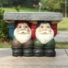 Hi-Line Gift Ltd. Two Gnomes Sitting Plant Stand