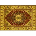 thumbnail image 1 of Ahgly Company Machine Washable Indoor Rectangle Persian Yellow Traditional Area Rugs, 6' x 9', 1 of 4