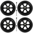 thumbnail image 1 of Wheelchair Front Castor Wheels Replacement: Parts Universal Fit 8 Inch 4pcs Black, 1 of 9