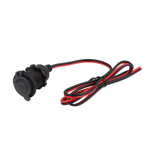 Enchufe de Encendedor de Cigarrillos de Coche, Toma de Corriente Impermeable DC 12V 3,08 Pies