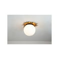 thumbnail image 3 of Lucas McKearn Soleil 15" 3-light Metal Flush Mount in Gold/Weathered Zinc, 3 of 4