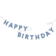 thumbnail image 1 of Banner de papel Bonjour Fête, azul, feliz cumpleaños, 3 m de largo, 1 of 4