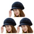 thumbnail image 3 of Gorro de punto con visera Jumpingount para niñas y mujeres color sólido, 3 of 6