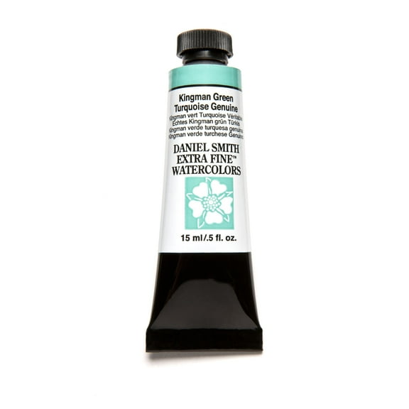 Daniel Smith Extra Fine Watercolor, 15 ml, Kingman Green Turquoise Genuine