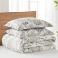 Levtex Home King Size Ophelia Blush Floral Comforter Set Taupe Grey