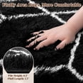 thumbnail image 6 of 8'*10' Area Rug, Soft Fluffy Area Rugs for Living Room Bedroom Geometric Carpet, Gray & Black, 6 of 13