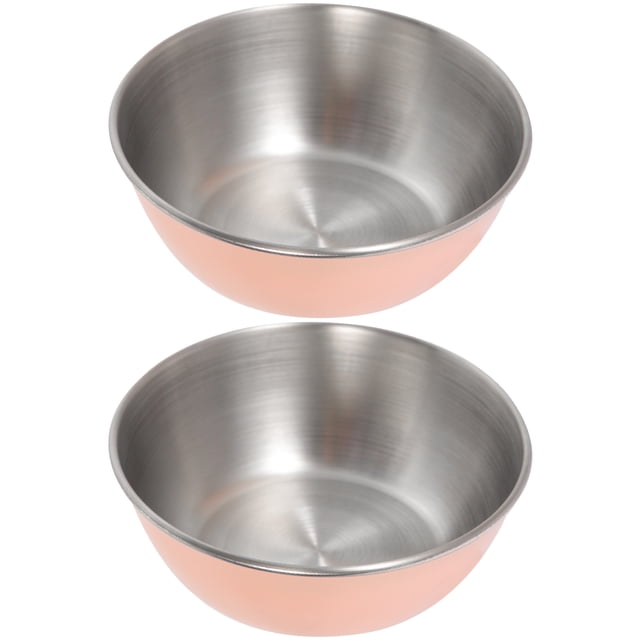 2 platos de metal para mojar, cuencos redondos para mojar, platos redondos para salsa, cuencos para mojar salsa