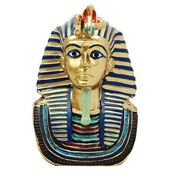 Pharaoh King Tut Mask Bust Small Decorative Figurine 4.25" Tall