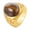 Coffee, variant on Women's Statement Vintage Cat's Eye Gemstone Titanium Steel Ring
