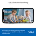 thumbnail image 3 of Tapo by TP-Link Cámara de seguridad interior 1080P para monitor de bebé, cámara para mascotas con detección de movimiento, sirena de audio bidireccional, visión nocturna, almacenamiento en la nube y t, 3 of 5
