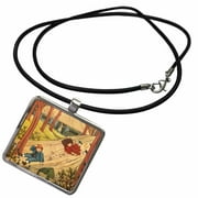 3dRose Jack and Jill- Victorian Illustration for Picture Book - Necklace with Pendant (ncl_222025_1)