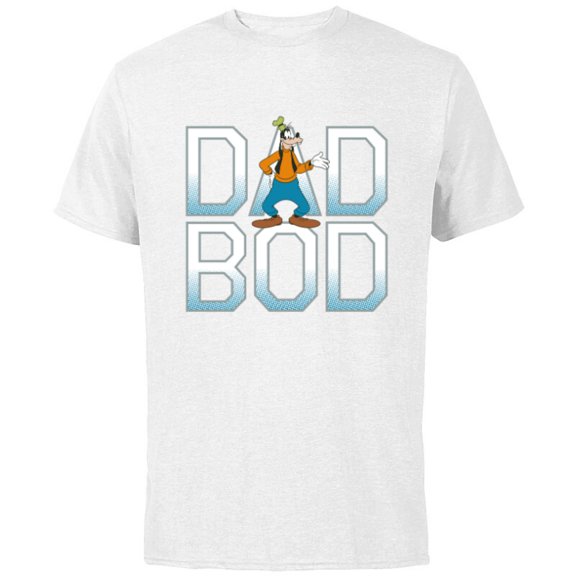 Disney Goofy Dad Bod - Short Sleeve Cotton T-Shirt for Adults - Customized-White