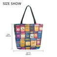 thumbnail image 5 of FORMRS Womens Canvas Tote Bag with Zipper Inner Pocket Shoulder Handbag, Blue Jam, 5 of 7