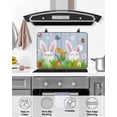 thumbnail image 4 of Large Induction Cooktop Protector Mat Easter Bunny Stove Top Covers for Electric Stove, Spring Easter Eggs Floral Blue Woodn Decorative Stove Burner Cover Mats, Glass Top Stove Cover, 4 of 7