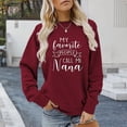 thumbnail image 2 of Letter Print Sweatshirts for Women Casual Long Sleeve Crewneck Loose Fit Pullover Soft Comfortable Top XXL, 2 of 4