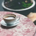 thumbnail image 2 of Ambesonne Vintage Botany Fitted Round Tablecloth, English Flora Garden, 40"- 44" Diameter, Pale Rose Pale Ruby, 2 of 5