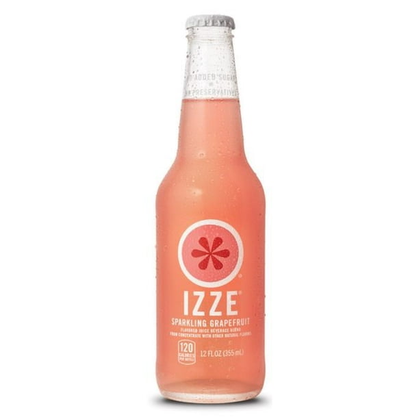 Izze Sparkling Juice Beverage, Grapefruit, 12 Fl Oz
