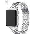 thumbnail image 5 of Gustave Stainless Steel Wristbands for Apple Watch Bands 38MM 40MM 42MM 44MM Replacement iWatch Series SE 8 7 6 5 4 3 2 1 Metal Bracelet Strap Bangle Sports Edition "Silver", 5 of 8