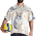 thumbnail image 4 of Tmall Men's Short Sleeve Printed Poplin Shirt with Spread Collar Tops - Casual Button Down Summer Beach Shirt for Men and Women, 4 of 6